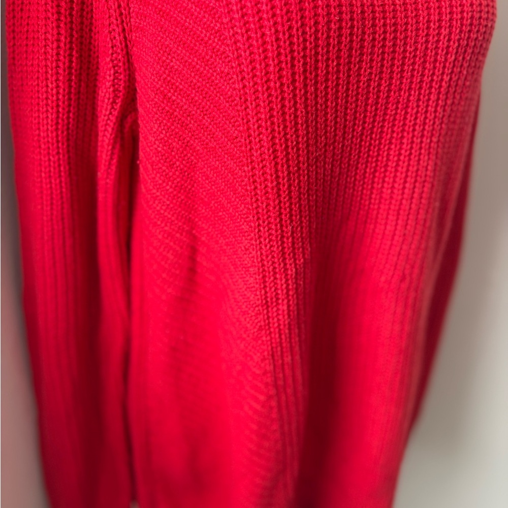 LOFT Medium Red Tunic Knit Sweater - Picture 4 of 10
